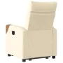 Sillón eléctrico reclinable elevable de tela color crema by , Armchairs - Ref: Foro24-3324026, Price: 323,93 €, Discount: %