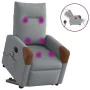 Sillón de masaje eléctrico reclinable elevable tela gris claro by , Armchairs - Ref: Foro24-3324030, Price: 339,78 €, Discoun...