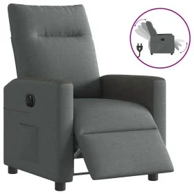 Sillón reclinable eléctrico de tela gris oscuro by , Armchairs - Ref: Foro24-3324039, Price: 241,40 €, Discount: %