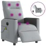Sillón reclinable de masaje eléctrico tela gris claro by , Armchairs - Ref: Foro24-3324045, Price: 256,88 €, Discount: %