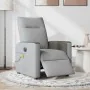 Sillón reclinable de masaje eléctrico tela gris claro by , Armchairs - Ref: Foro24-3324045, Price: 256,88 €, Discount: %