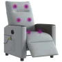 Sillón reclinable de masaje eléctrico tela gris claro by , Armchairs - Ref: Foro24-3324045, Price: 256,88 €, Discount: %