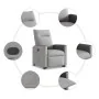 Sillón reclinable elevable de tela gris nube by , Armchairs - Ref: Foro24-3324051, Price: 274,84 €, Discount: %
