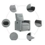 Sillón eléctrico reclinable elevable de tela gris claro by , Armchairs - Ref: Foro24-3324066, Price: 313,77 €, Discount: %