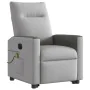 Sillón de masaje eléctrico reclinable elevable tela gris nube by , Armchairs - Ref: Foro24-3324072, Price: 342,14 €, Discount: %