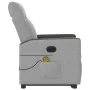 Sillón de masaje eléctrico reclinable elevable tela gris nube by , Armchairs - Ref: Foro24-3324072, Price: 342,14 €, Discount: %