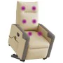 Silla de masaje reclinable de pie de tela color crema by , Armchairs - Ref: Foro24-3324098, Price: 287,48 €, Discount: %