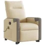 Silla de masaje reclinable de pie de tela color crema by , Armchairs - Ref: Foro24-3324098, Price: 287,48 €, Discount: %