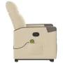 Silla de masaje reclinable de pie de tela color crema by , Armchairs - Ref: Foro24-3324098, Price: 287,48 €, Discount: %