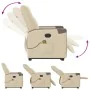 Silla de masaje reclinable de pie de tela color crema by , Armchairs - Ref: Foro24-3324098, Price: 287,48 €, Discount: %
