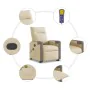 Silla de masaje reclinable de pie de tela color crema by , Armchairs - Ref: Foro24-3324098, Price: 287,48 €, Discount: %