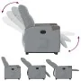 Sillón eléctrico reclinable elevable de tela gris claro de , Sillones - Ref: Foro24-3324100, Precio: 326,28 €, Descuento: %