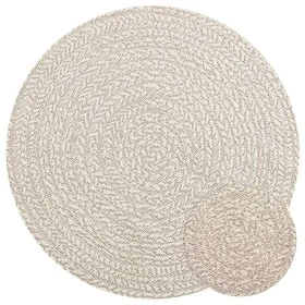 Alfombra ZIZUR aspecto yute interior/exterior crema Ø 90 cm by , Rugs - Ref: Foro24-4010384, Price: 42,00 €, Discount: %