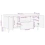 Mueble de TV madera maciza de mango 105x33,5x46 cm von , CD- und DVD-Speicher - Ref: Foro24-4018678, Preis: 103,54 €, Rabatt: %