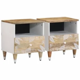 Mesitas de noche 2 uds madera maciza de mango 40x33x46 cm by , Nightstands - Ref: Foro24-4018671, Price: 118,16 €, Discount: %