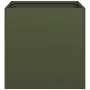 Jardinera de acero laminado en frío verde oliva 40x40x40 cm von , Töpfe und Pflanzgefäße - Ref: Foro24-860664, Preis: 50,82 €...