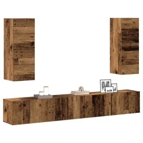 Conjunto de mueble de TV 4 piezas montado la pared madera vieja von , TV-Möbel - Ref: Foro24-3329017, Preis: 193,27 €, Rabatt: %
