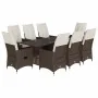 Set comedor para jardín 9 pzas y cojines ratán sintético marrón von , Gartensets - Ref: Foro24-3276777, Preis: 1,00 €, Rabatt: %