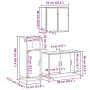 Set de muebles de baño 3 pzas madera contrachapada gris sonoma von , Badezimmermöbel - Ref: Foro24-3300953, Preis: 238,22 €, ...