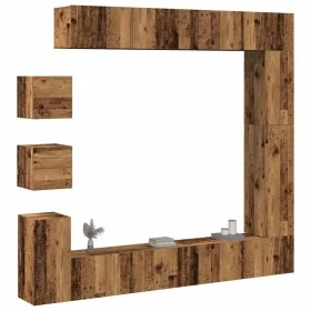 Conjunto de mueble de TV 9 piezas montado la pared madera vieja by , TV Furniture - Ref: Foro24-3329221, Price: 355,62 €, Dis...