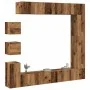 Conjunto de mueble de TV 9 piezas montado la pared madera vieja de , Muebles TV - Ref: Foro24-3329221, Precio: 355,62 €, Desc...