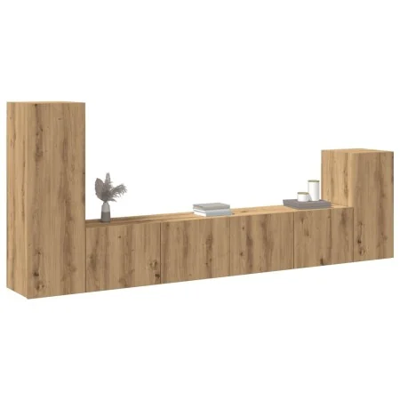 Mueble para TV de pared madera contrachapada artesanal 4 piezas de , Muebles TV - Ref: Foro24-3329216, Precio: 149,27 €, Desc...
