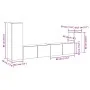 Mueble para TV de pared madera contrachapada artesanal 4 piezas de , Muebles TV - Ref: Foro24-3329216, Precio: 149,27 €, Desc...