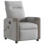 Sillón de masaje reclinable de tela gris nube de , Sillones - Ref: Foro24-4104843, Precio: 203,55 €, Descuento: %