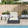Tumbona con cojín flotante ratán sintético negro de , Tumbonas - Ref: Foro24-4104202, Precio: 212,65 €, Descuento: %