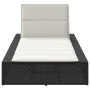 Tumbona con cojín flotante ratán sintético negro de , Tumbonas - Ref: Foro24-4104202, Precio: 212,65 €, Descuento: %