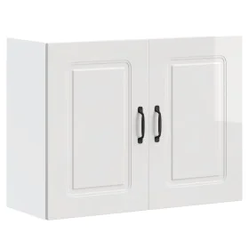 Armario de pared de cocina Kalmar blanca de alto brillo by , Kitchen cabinets - Ref: Foro24-853589, Price: 78,07 €, Discount: %