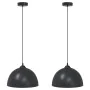Lámparas colgantes 2 uds regulable en altura E27 negro Ø 30 cm by , Lamps - Ref: Foro24-4103451, Price: 51,07 €, Discount: %