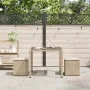 Taburetes de jardín con cojines 2 uds beige 40x40x43 cm by , Outdoor ottomans - Ref: Foro24-4104043, Price: 125,05 €, Discoun...
