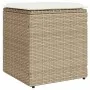 Taburetes de jardín con cojines 2 uds beige 40x40x43 cm by , Outdoor ottomans - Ref: Foro24-4104043, Price: 125,05 €, Discoun...