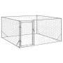 Perrera de exterior puerta acero galvanizado plateado 2x2x1 m von , Hundehütten - Ref: Foro24-4105411, Preis: 88,41 €, Rabatt: %