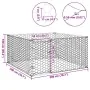 Perrera de exterior puerta acero galvanizado plateado 2x2x1 m von , Hundehütten - Ref: Foro24-4105411, Preis: 88,41 €, Rabatt: %
