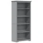 Librería BODO 5 estantes madera maciza pino gris 82x40x173 cm by , Bookcases and shelves - Ref: Foro24-355082, Price: 179,67 ...