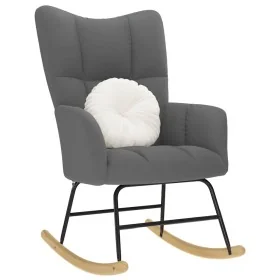 Silla mecedora de tela gris oscuro by , Rocking chairs - Ref: Foro24-4016790, Price: 118,46 €, Discount: %