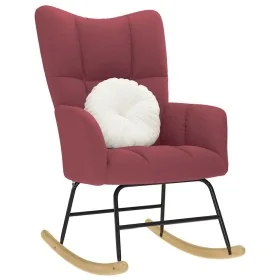 Silla mecedora de tela rojo vino tinto by , Rocking chairs - Ref: Foro24-4016792, Price: 116,99 €, Discount: %