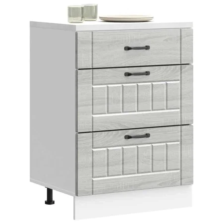 Mueble bajo de cocina Lucca madera contrachapada gris sonoma de , Armarios de cocina - Ref: Foro24-854275, Precio: 109,48 €, ...