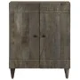 Aparador de madera maciza de mango gris claro 60x33,5x75 cm by , Lockers and storage cabinets - Ref: Foro24-4017794, Price: 1...