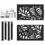 Puerta de jardín diseño ondulado de acero negro 105x106 cm de , Puertas de jardín - Ref: Foro24-4100969, Precio: 211,01 €, De...