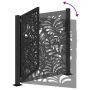 Puerta de jardín diseño ondulado de acero negro 105x106 cm de , Puertas de jardín - Ref: Foro24-4100969, Precio: 211,01 €, De...