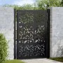 Puerta de jardín diseño de hoja de acero negra 105x130 cm de , Puertas de jardín - Ref: Foro24-4100960, Precio: 197,31 €, Des...