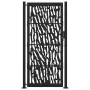 Puerta de jardín de diseño con raíl de acero negro 105x205 cm von , Gartentore - Ref: Foro24-4100983, Preis: 238,54 €, Rabatt: %