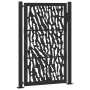 Puerta de jardín negra con diseño de carril de acero 105x155 cm by , garden gates - Ref: Foro24-4100981, Price: 206,09 €, Dis...