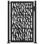 Puerta de jardín negra con diseño de carril de acero 105x155 cm by , garden gates - Ref: Foro24-4100981, Price: 206,09 €, Dis...