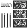 Puerta de jardín negra con diseño de carril de acero 105x155 cm by , garden gates - Ref: Foro24-4100981, Price: 206,09 €, Dis...