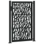 Puerta de jardín negra con diseño de carril de acero 105x155 cm by , garden gates - Ref: Foro24-4100981, Price: 206,09 €, Dis...