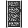 Puerta de jardín de diseño de hojas de acero negra 105x180 cm de , Puertas de jardín - Ref: Foro24-4100962, Precio: 245,74 €,...